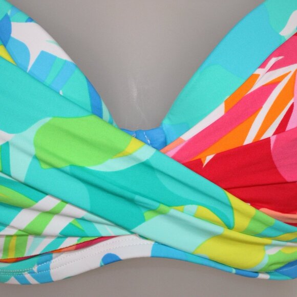 Bleu by Rod Beattie Women's Twist-Front Bikini Top Multi 34D NWT - Picture 5 of 6